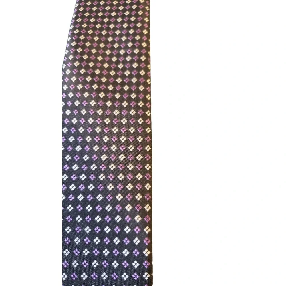 Chaps Boy Suit Neck Tie Black Purple Geometric Clip On Holiday‎ Church Designer